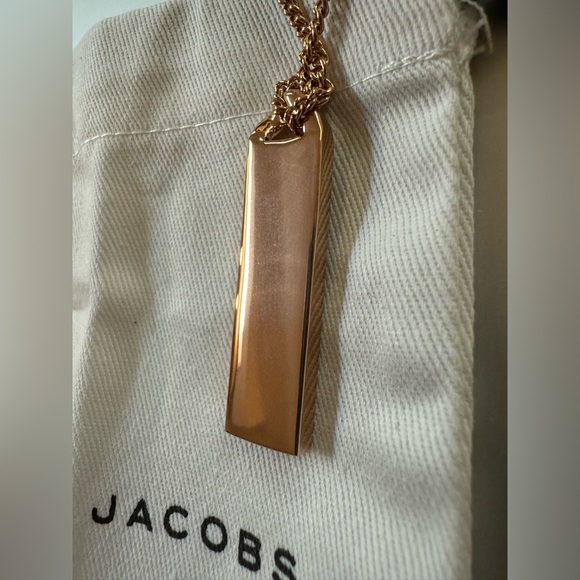 Marc by Marc Jacobs NWT Rose Gold Pendant Bar Tag Chain Long Necklace - Picture 8 of 13